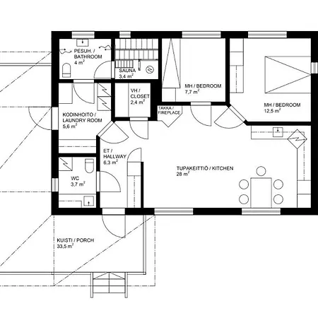 Traditional Lapland 2br House With Private Sauna Villa